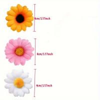 30/50Pcs Flores Artificiales Girasol En Seda Para Decoración De Fiesta Y Boda Diseño Floral Para Artesanía Y Decoración Del Hogar - details 1