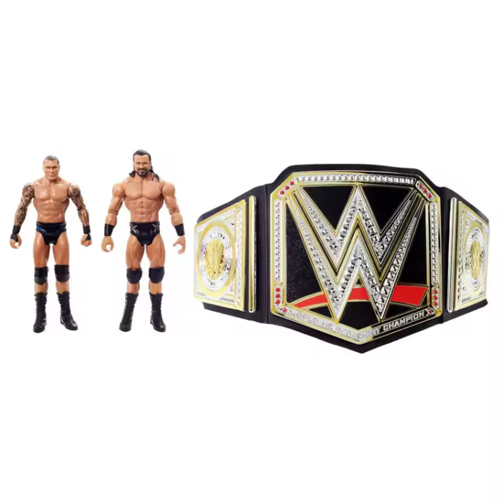 FIGURAS DE ACCION WWE CON 2 FIGURAS Y CINTURON - 1