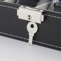 Organizador de Caja de Reloj With 6 ranuraspara helbres, soporte de Exposición de Reloj Negro, estuches de almacenamiento, Negro - details 1