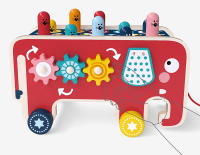 Juguete De Madera Montessori Para Bebés Y Niños Juego Divertido De Adivina Quién Sale Con Elefante Para Desarrollar Habilidades Motoras Y Cognitivas - details 6