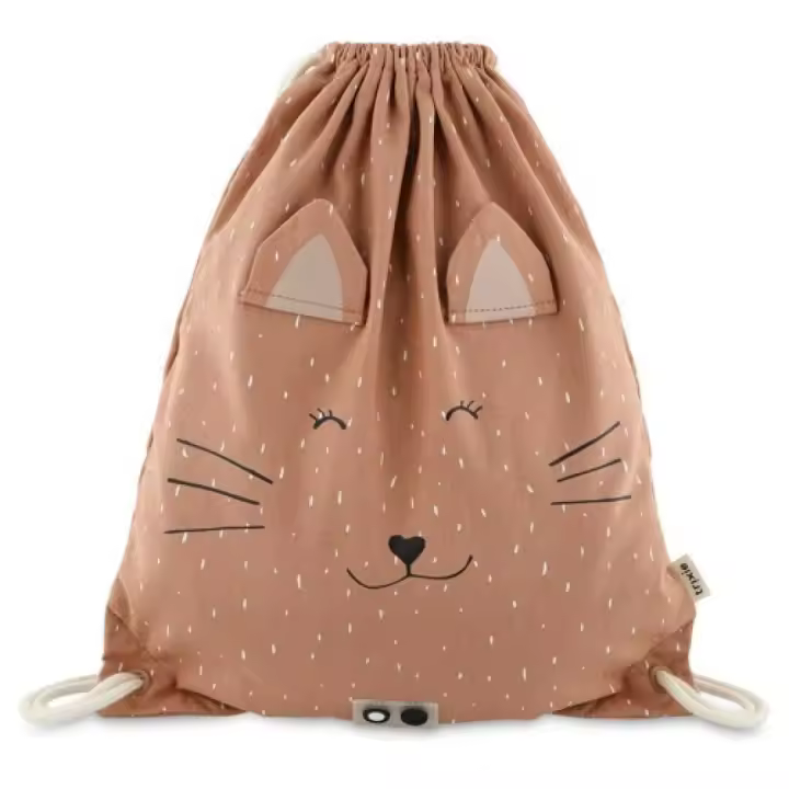 Saco de Tela Trixie Gato - Dimensiones 34x40 - 100% Algodón - Bolso de Biblioteca - 1