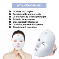 Máscara Facial LED De 7 Colores Terapia Fotodinámica Hidratación Rejuvenecimiento Anti Acné Eliminación De Arrugas Reducción De Poros Uso En Salón Y Hogar - details 5