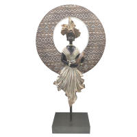 CAPRILO REGALOS & DECORACIÓN Figura Decorativa de Resina con Base "Africana con Jarrón " Adornos y Esculturas. Regalos Originales. Decoración Hogar. 21 x 8 x 38 cm - details 0