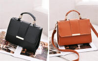 Bolso De Hombro Para Mujer En Color Sólido Con Arrastre Bolso De Mano De Cuero Con Bolsillo Y Cierre De Cubierta Moda Versátil - details 11