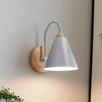 Iluminación De Pared Nórdica Luz De Noche Para Dormitorio Y Sala De Estar Decoración De Madera Retro Lámpara De Interior LED Moderna - details 3