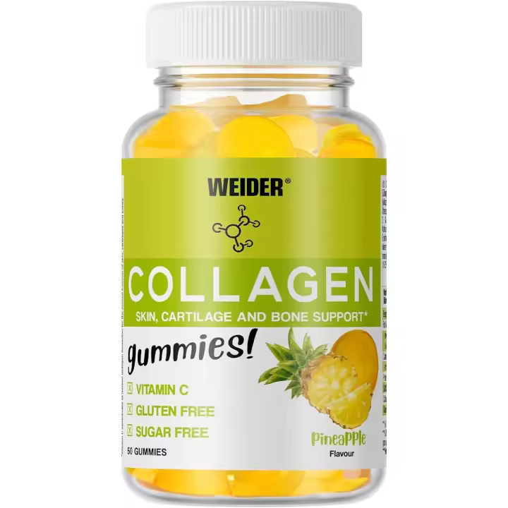 COLLAGEN (50 GUMMIES) PIÑA - Weider  Sin azúcar  Fácil de tomar  Sin gluten - 1