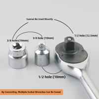 Juego De Convertidores De Soporte Adaptador Interchangeable 1/2 Grande 3/8 Medio 1/4 Pequeño Para Llaves De Fijación De Herramientas De Acero Cr-V - details 4