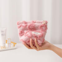 Bolso De Maquillaje Suave Rosa Lindo Portátil Para Cuidado De La Piel Y Almacenamiento De Labiales Estuche De Pincel Coreano De Mano - details 7