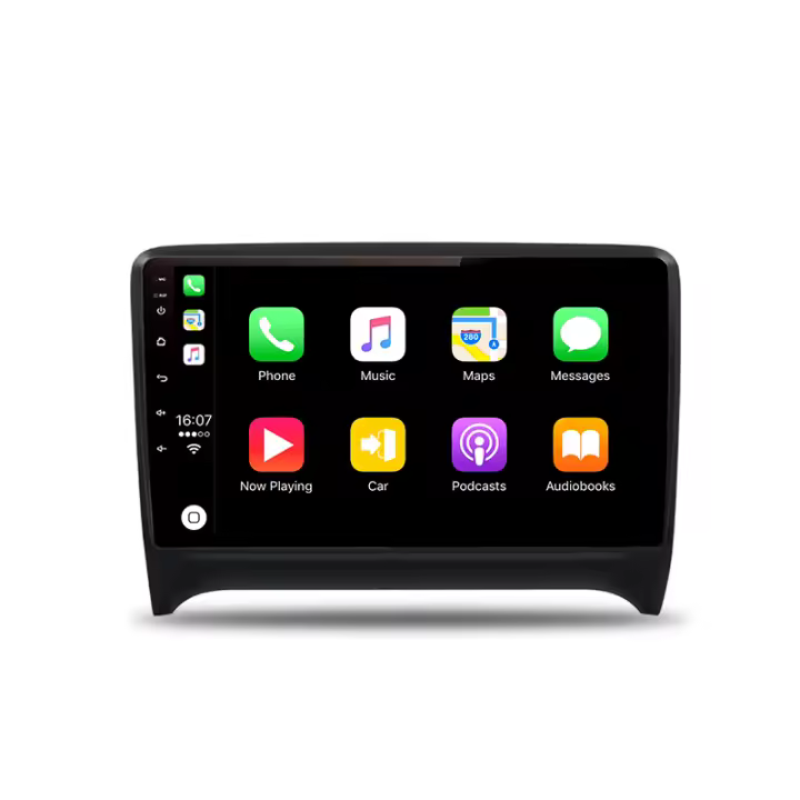 AWESAFE inalámbrico CarPlay Android Auto Radio para Audi TT MK2 8J 2006 - 2014 coche reproductor multimedia GPS 2 din autoradio volante controles RDS Bluetooth - 1