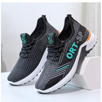 Zapatos deportivos casuales de suela blanda para hombre, zapatos individuales transpirables de malla tejida voladora, zapatos planos para correr - details 19