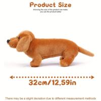Muñeco De Peluche Dachshund Douglas Simulación Verisimilitud En Negro Y Marrón Café Regalo De Cumpleaños Para Niños Almohada De Ropa De Peluche Para Decoración Del Hogar - details 4