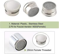 piezas de insertos de aireador de grifo de acero inoxidable de 19 mm, repuesto de grifo, adaptador de filtro de agua, accesorio limitador de flujo de grifo - details 1