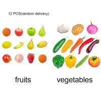 12PCS Frutas Y Verduras Artificiales Realistas Decoración Para Casa Y Cocina Modelo De Alimentos Jardín De Cocina Adorno - details 1