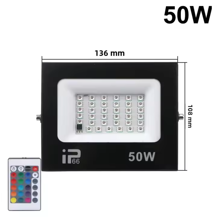 Lámpara De Pared Exterior RGB LED IP66 Impermeable 100W 50W 30W 220V Iluminación De Paisaje Luz De Escenario Faro De Albañal - 1