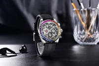 Reloj Mécanico De Lujo PAGANI DESIGN Para Hombre Con Bisel De Cerámica Arco Iris Resistente Al Agua De Acero Inoxidable Y Correa De Goma - details 22