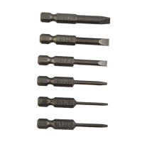 Juego De 6 Piezas De Destornilladores Magnéticos De Cabeza Plana 50mm Tamaños 2.0-6.0mm Acero De Aleación Herramientas De Power Accesorios - details 1