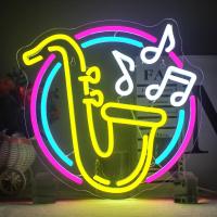 Saxofón Neón Signo Musical Luminoso USB Iluminación De Colores Dimmer Para Dormitorios Escenas De Música Estudios De Grabación Bar - details 0