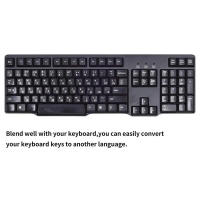 Pegatinas De Teclado Fashion Para Laptop 10-17 Pulgadas Lenguajes Multilenguaje Incluye Ruso Árabe Español Alemán Francés Material Plástico 0.5mm - details 2