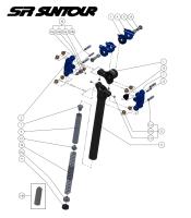 Nanlio Poste De Silla De Bicicleta De Montaña Con Suspensión SR Suntour NCX Damping 50mm Viaje 27.2/28.6/30.0/30.4/30.9/31.6*350mm Tubo De Silla - details 3
