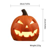 1Pc Decorativo Calabaza Halloween Luces De Lámpara Decoración De Calabaza Para Exterior Estilo Moderno Cerámica Y Enamel - details 2