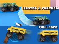 Camiones monstruo de autobús escolar a escala 1:43, amarillos, de metal, para niños. - details 2