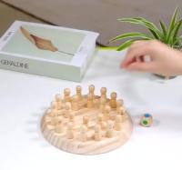 Juego De Memoria De Madera Juego De Ajedrez De Palos Tablero De Colores Juguete Educativo Montessori Para Niños Desarrollo Cognitivo - details 0