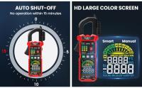 Pinza Digital Inteligente KAIWEETS KC602, 6000 Cuentas True-RMS, Rango Automático, Corriente AC/DC, Función de Detección NCV, Pantalla Grande en Color HD, Función de Autocomprobación y Medición de Inrush, Modo Inteligente Mejorado - details 1