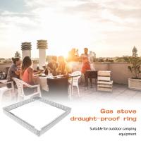 Escudo Antiviento Para Estufa De Gas Portátil Para Camping Y Picnic Con Soporte De Acero Inoxidable Desmontable Y Durable Para Cocinar Al Aire Libre - details 4