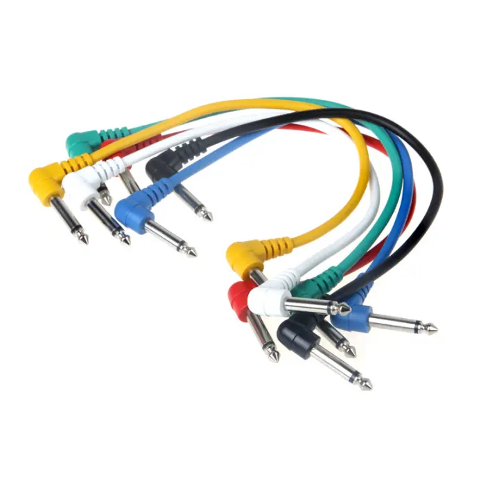 Juego De Cable Conectivo Para Guitarra De Seis Colores Pedal De Efecto Colorido Jumper Inclinado Para Guitarra Accesorios Y Piezas De Instrumentos Musicales - 1