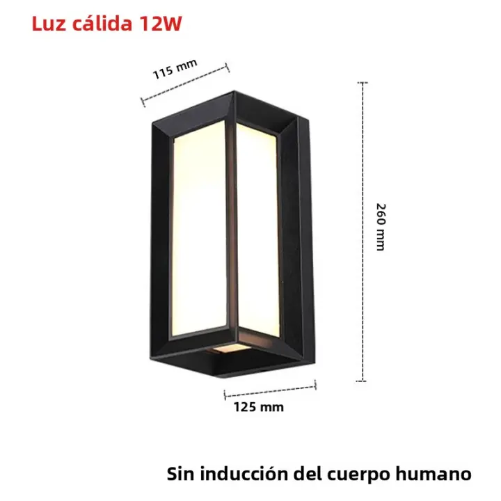 Lámpara De Pared Exterior LED Extra Grande Impermeable IP65 Con Sensor De Movimiento Radar Iluminación Exterior Para Jardín Y Garage Luz De Exterior Arte Deco Aluminio Baking - 1