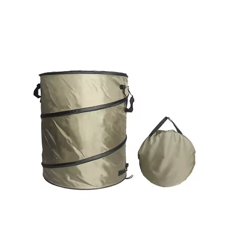 Collapsible Camp Trash Can - Reusable Pop Up Garden Bin,Yard Waste Bags for Camping,Garden,Hiking,Picnics and Outdoor (L(46*46*55cm)) - 1