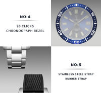 Reloj De Diversión Para Hombre CADISEN 38mm Japonés NH35A Mecánico Vidrio De Zafiro Date Luminoso 200M Impermeable Acero Inoxidable - details 9
