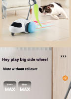 Juguete Interactivo Para Gatos Smart Auto-Running Coche Con Detección De Obstáculos Durable Para Juego En Interiores - details 8