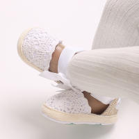 Zapatillas De Verano Para Bebés Niñas 0-18M Con Lazo Casual Sandalias Suave Cómodas Para Primeros Pasos Material Transpirable Tela Y Algodón - details 17