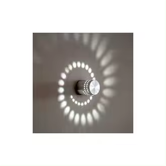 SOMY Aplique de pared para dormitorio Aplique de pared en espiral Aplique de pared LED moderno de 3 W para dormitorio, pasillo, bar, cafetería, sala de estar (luz blanca) [Clase energética A+] Aplique de pared para exterior - 1