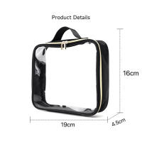 Bolsa De Maquillaje Portátil Para Viajes Transparente Y Impermeable Organizador Grande De Cosméticos Para Mujeres Estuche De Belleza - details 3