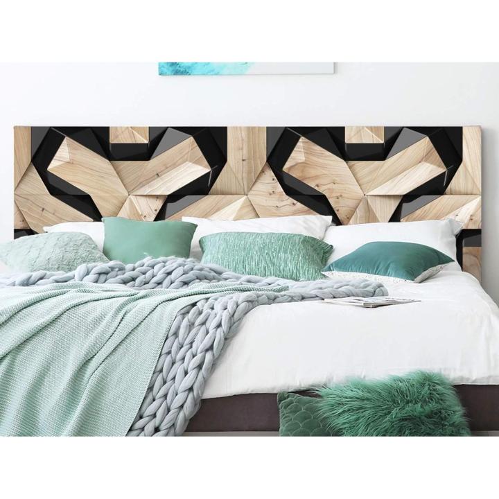 Oedim Cabeceira de Cama PVC com Impressão Digital sem Relevo Geométrico Madeira 200x60cm | Disponível em Vários Tamanhos | Cabeceira Leve, Elegante, Resistente e Económica
