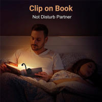 Luz De Libro LED Portátil Recargable USB Protección Ocular Luz Nocturna Mini Con Clip 360° Lámpara De Escritorio Para Viajes Y Dormitorio - details 4