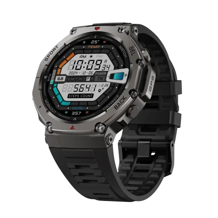Reloj inteligente militar para hombres, pantalla AMOLED de 1,43", responde llamadas telefónicas, rastreador de actividad física con frecuencia cardíaca, oxígeno en sangre, rastreador de sueño, reloj inteligente resistente para iPhone y Android - 1