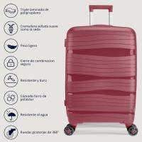 Artree | Maletas de viajes color Granate, Equipaje de Mano, Maleta de Cabina para avión ligera y Rígida varios tamaños - details 2