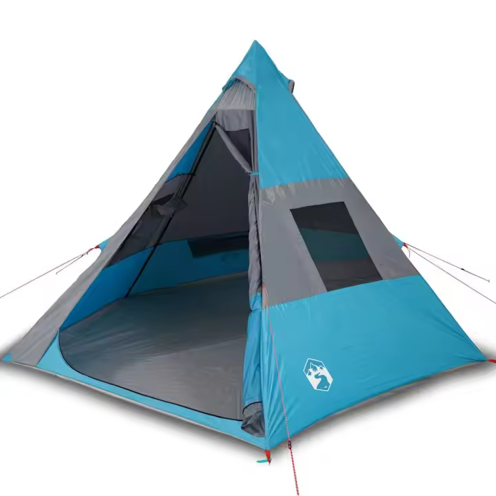 vidaXL Tienda de campaña tipi para 7 personas impermeable azul - 1