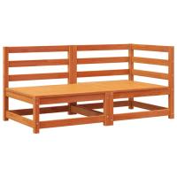 vidaXL Sofá de jardín de 2 plazas madera maciza de pino Pino natural, Pino blanco, Marrón pino Conjunto Terraza Muebles Jardín Exterior Juego de Muebles de jardín Mueble Jardín Exterior Muebles de Salon Exterior - details 4