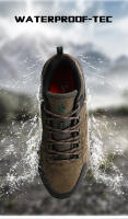 Zapatos De Senderismo Para Hombres HIKEUP De Cuero Suela De Goma Antideslizante Transpirables Malla Superior Tamaño 40-45 Color Negro Verde Caqui Gris - details 5