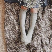 Calcetines Largos Para Niñas Ruffle Suaves De Algodón Con Encaje Y Flores Para Escuela Uniforme Infantil Para 0-8 Años Colores Variados - details 3
