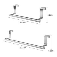 Barra De Toalla De Acero Inoxidable Para Puerta De Armario Instalación De Ensamblaje Barra De Colgar Toallas Para Baño Y Cocina - details 2
