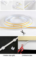 Tira De Luz LED COB 220V Con Enchufe EU Flexible Y Resistente Al Agua Alta Brillo Para Iluminación Doméstica Cocina Exterior - details 6