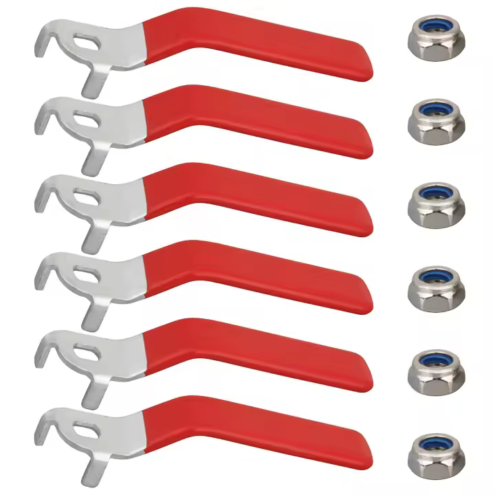 6pcs With Hole Size Outdoor Faucet Repair For Ball Valve Convenient Lever Handle - 1