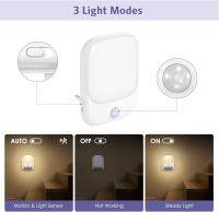 Lámpara De Noche LED Con Sensor De Movimiento Para Habitación Infantil EU Plug Automático De Atardecer a Amanecer Sensor Dimmable Sin Cable Para Armario - details 9