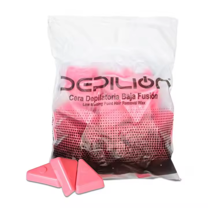 Cera Caliente Rosa 1kg – Baja Fusión para Depilación en Pieles Sensible - Cera Depilion - 1