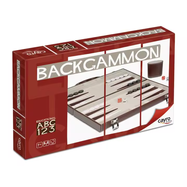 Cayro Juego de Mesa Backgammon Polipiel con Elegante Tablero - 1